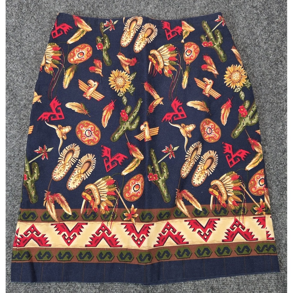 Vintage The Eagles Eye Skirt Womens 14 Native American‎ Motif